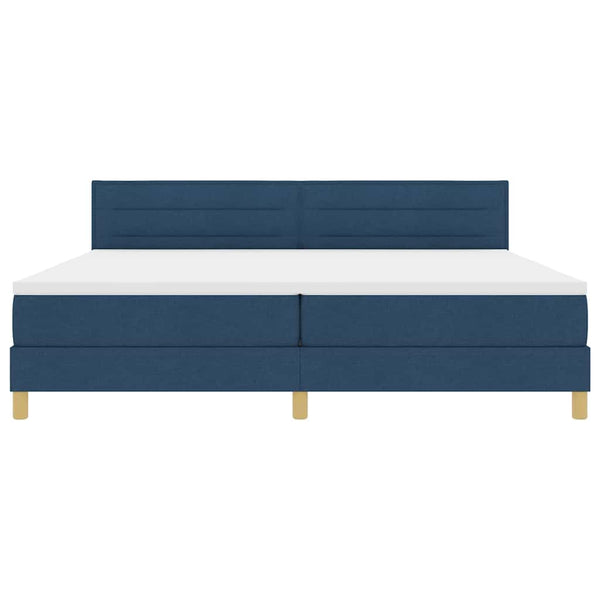 Boxspringbett Blau 200x200 cm mit Kopfteil