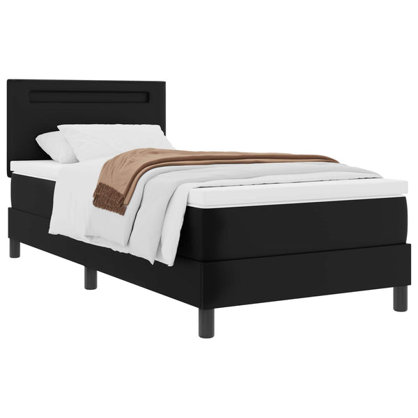 Boxspringbett mit Matratze Schwarz 90x190 cm