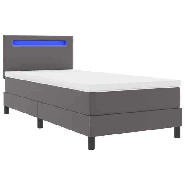 Boxspringbett Grau 90x190 cm mit Matratze