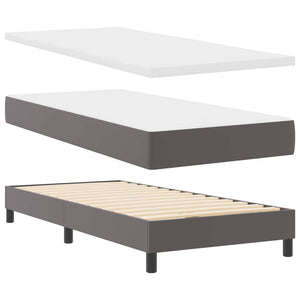 Boxspringbett Grau 90x190 cm mit Matratze