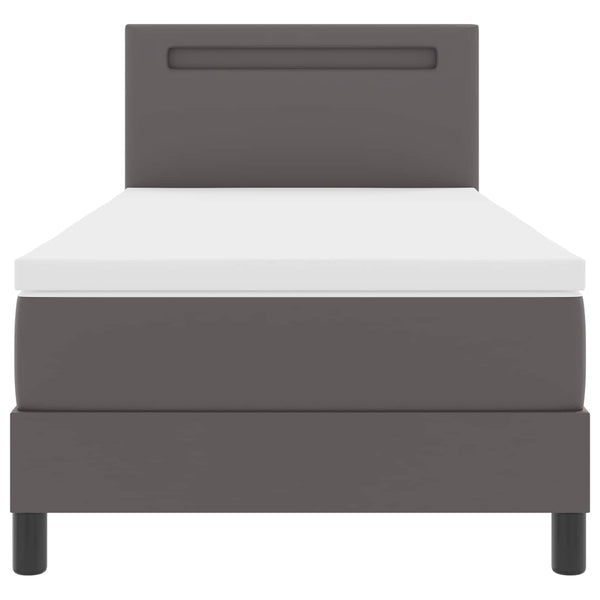 Boxspringbett Grau 90x190 cm mit Matratze