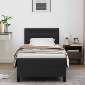 Boxspringbett mit Matratze Schwarz 90x200 cm