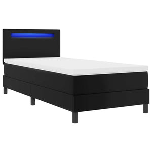 Boxspringbett mit Matratze Schwarz 90x200 cm