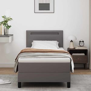 Boxspringbett Grau 90x200 cm mit Matratze