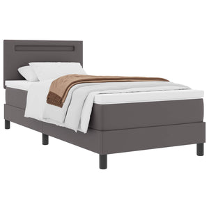 Boxspringbett Grau 90x200 cm mit Matratze
