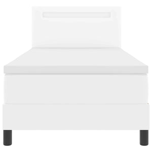 Boxspringbett Weiß 100x200 cm Kunstleder