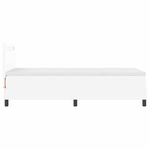 Boxspringbett Weiß 100x200 cm Kunstleder