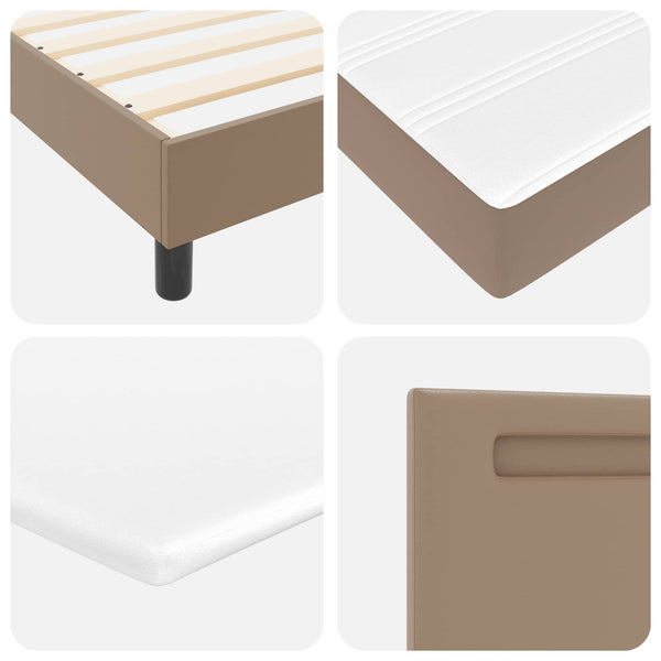 Boxspringbett Cappuccino 100x200 cm Kunstleder