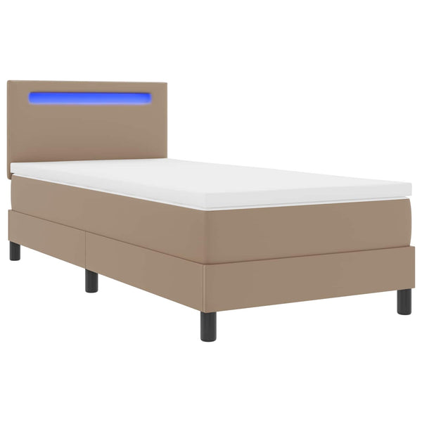 Boxspringbett Cappuccino 100x200 cm Kunstleder