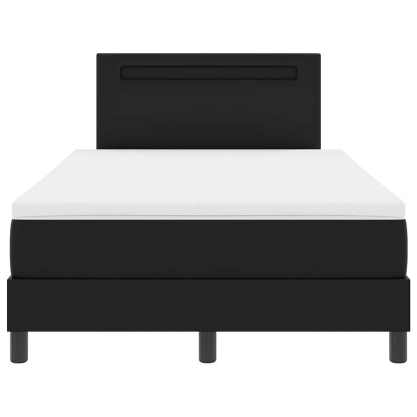 Boxspringbett mit Matratze 120x190 cm Kunstleder Schwarz