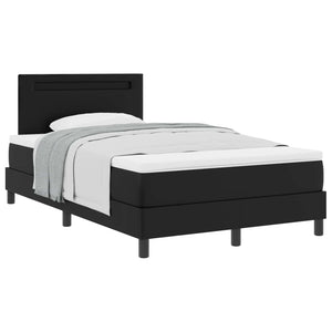 Boxspringbett mit Matratze 120x190 cm Kunstleder Schwarz