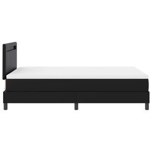 Boxspringbett mit Matratze 120x190 cm Kunstleder Schwarz