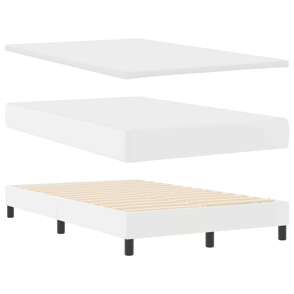 Boxspringbett mit Matratze Weiß 120x190 cm