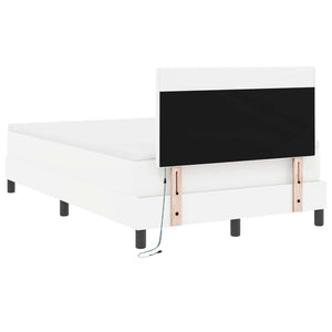 Boxspringbett mit Matratze Weiß 120x190 cm
