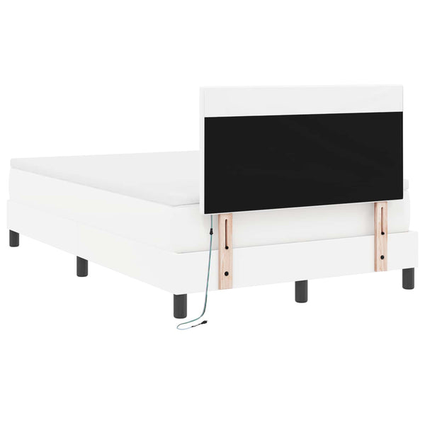 Boxspringbett mit Matratze Weiß 120x190 cm