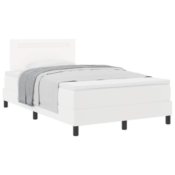 Boxspringbett mit Matratze Weiß 120x190 cm