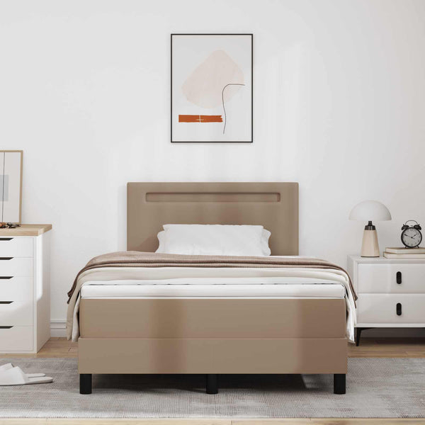 Boxspringbett Cappuccino 120x190 cm Kunstleder