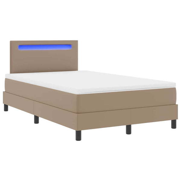 Boxspringbett Cappuccino 120x190 cm Kunstleder