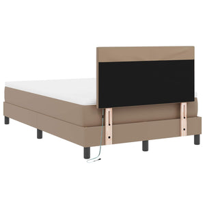 Boxspringbett Cappuccino 120x190 cm Kunstleder
