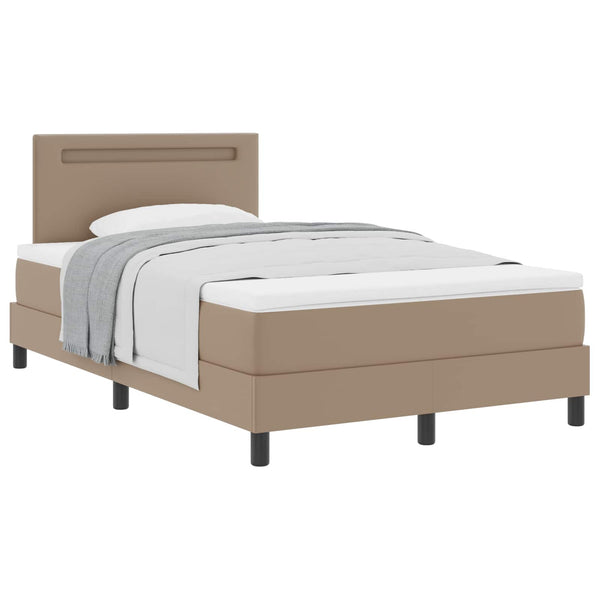 Boxspringbett Cappuccino 120x190 cm Kunstleder