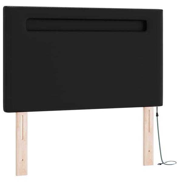 Boxspringbett mit Matratze 120x200 cm Kunstleder Schwarz