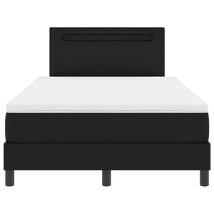 Boxspringbett mit Matratze 120x200 cm Kunstleder Schwarz