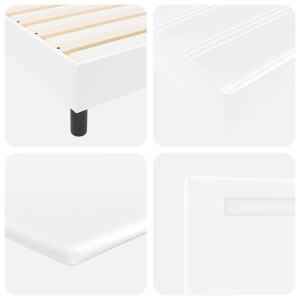 Boxspringbett mit Matratze Weiß 120x200 cm