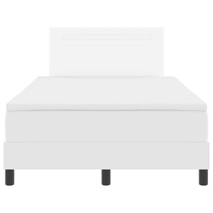 Boxspringbett mit Matratze Weiß 120x200 cm