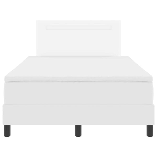 Boxspringbett mit Matratze Weiß 120x200 cm