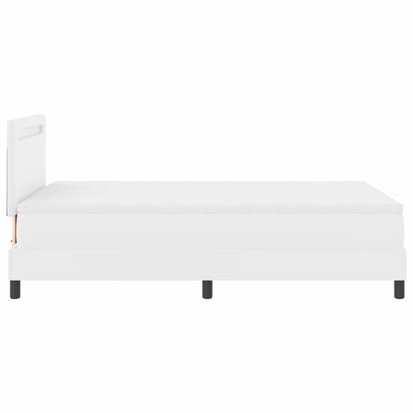 Boxspringbett mit Matratze Weiß 120x200 cm