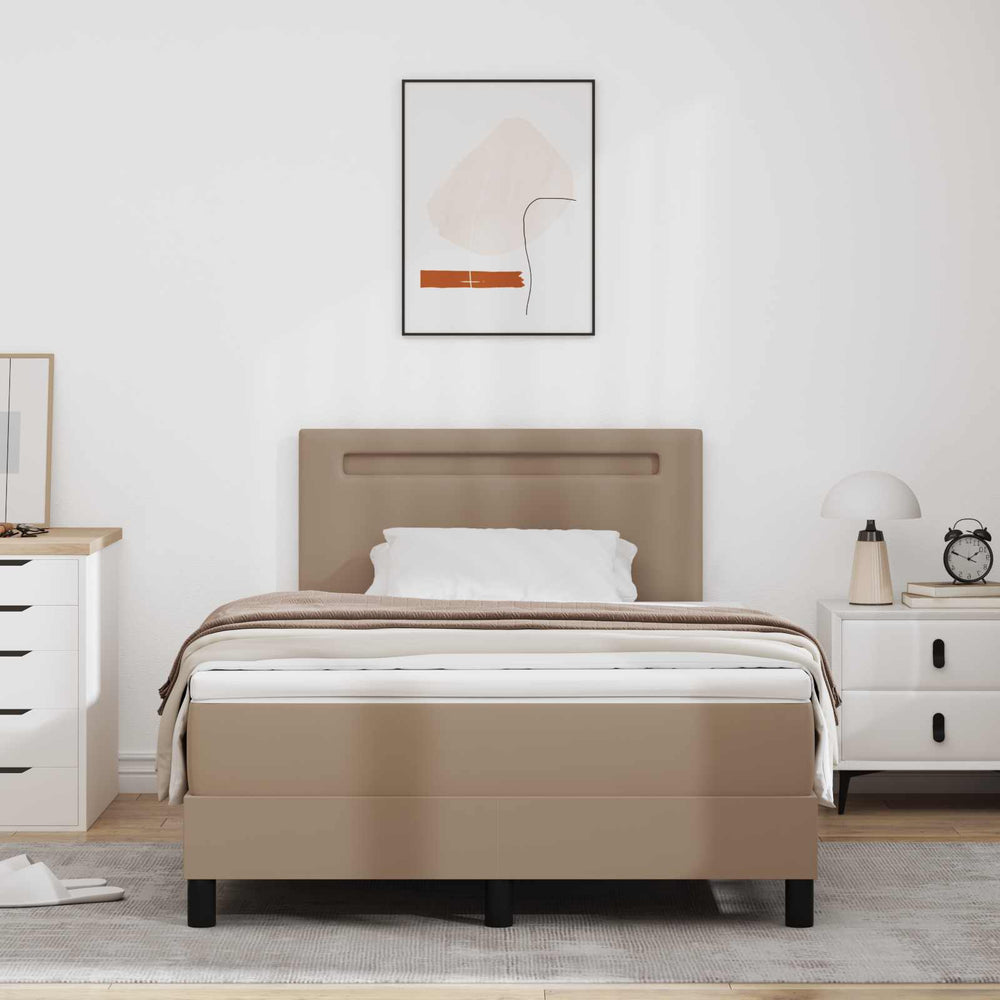 Boxspringbett Cappuccino 120x200 cm Kunstleder