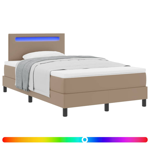 Boxspringbett Cappuccino 120x200 cm Kunstleder