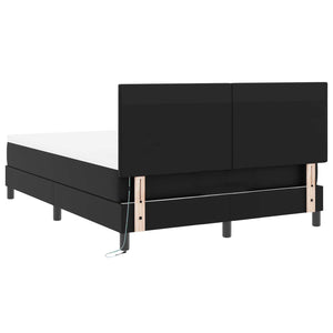 Boxspringbett mit Matratze 140x190 cm, Schwarz