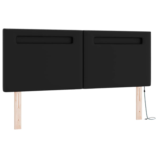 Boxspringbett mit Matratze 140x200 cm Kunstleder Schwarz
