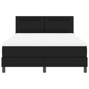 Boxspringbett mit Matratze 160x200 cm Kunstleder Schwarz