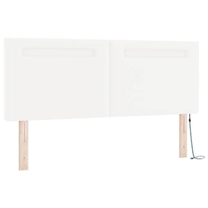 Boxspringbett Weiß 160x200 cm Kunstleder