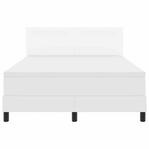 Boxspringbett Weiß 160x200 cm Kunstleder
