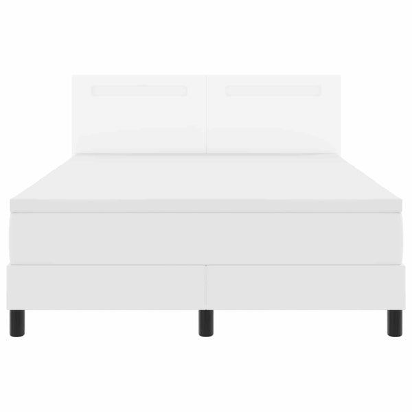 Boxspringbett Weiß 160x200 cm Kunstleder