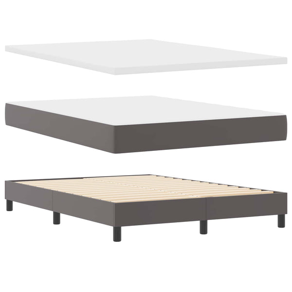 Boxspringbett Grau 160x200 cm mit Matratze