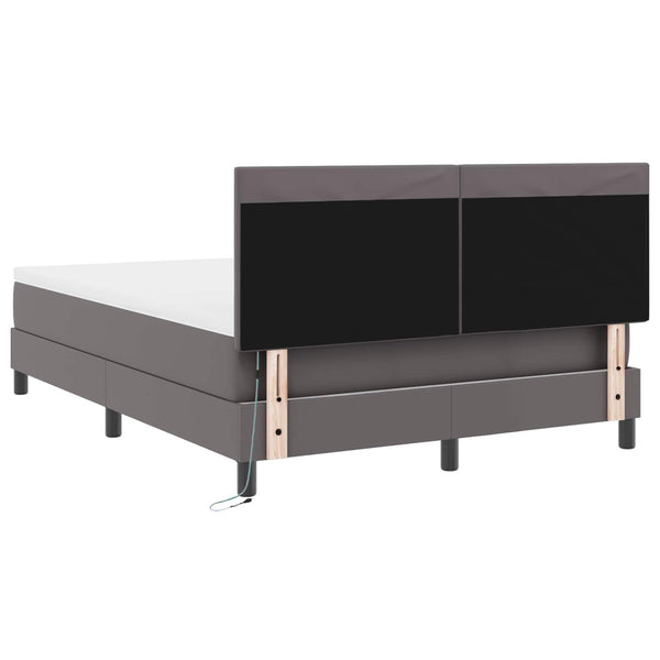 Boxspringbett Grau 160x200 cm mit Matratze
