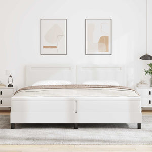 Boxspringbett mit LED Weiß 200x200 cm