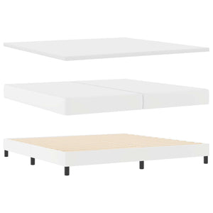 Boxspringbett mit LED Weiß 200x200 cm