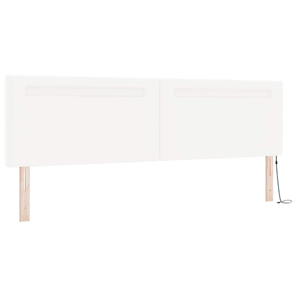 Boxspringbett mit LED Weiß 200x200 cm