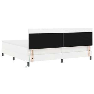 Boxspringbett mit LED Weiß 200x200 cm