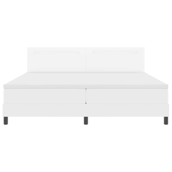 Boxspringbett mit LED Weiß 200x200 cm