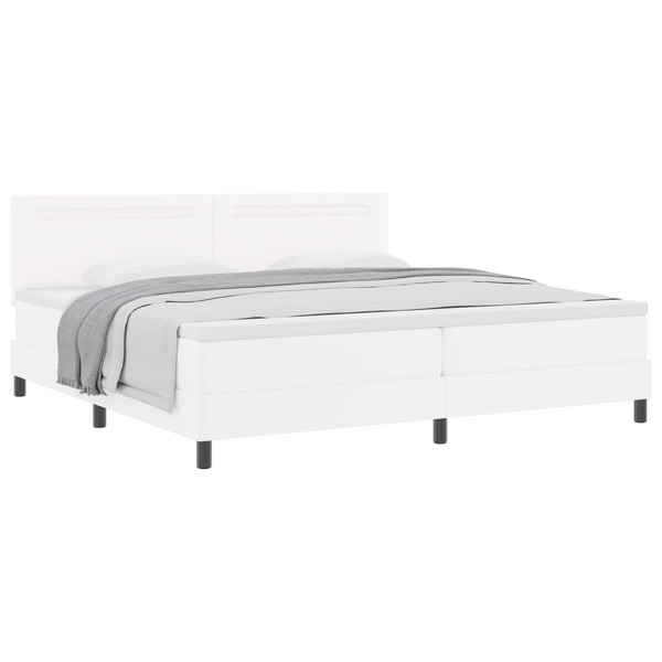 Boxspringbett mit LED Weiß 200x200 cm