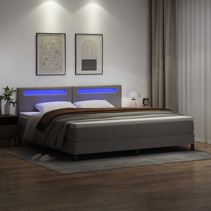Boxspringbett Grau 200x200 cm mit Matratze