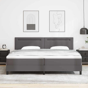 Boxspringbett Grau 200x200 cm mit Matratze