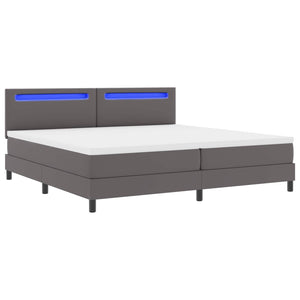 Boxspringbett Grau 200x200 cm mit Matratze