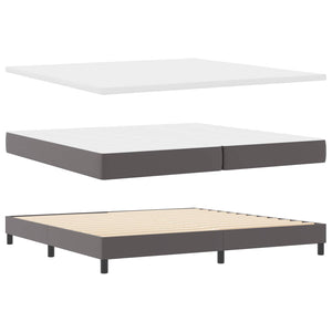 Boxspringbett Grau 200x200 cm mit Matratze